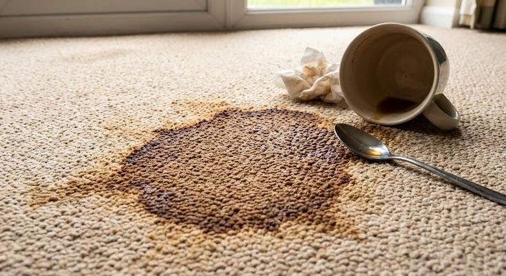 پاک کردن لکه چای و قهوه از روی فرش